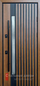 Входная дверь для загородного дома со стеклопакетом №3