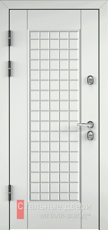 Дверь с МДФ белого цвета №12